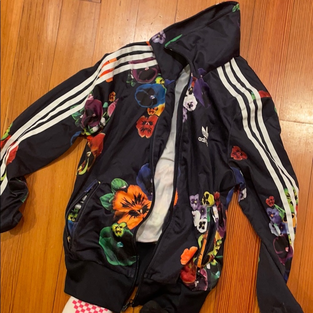 Adidas floral jacket